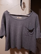 Hollister Women’s Grey T Shirt Small  - £15.73 GBP