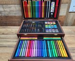 Art 101 Wood Art Set - 100+ Pieces Colored Pencils, Palettes, Markers, M... - £22.76 GBP