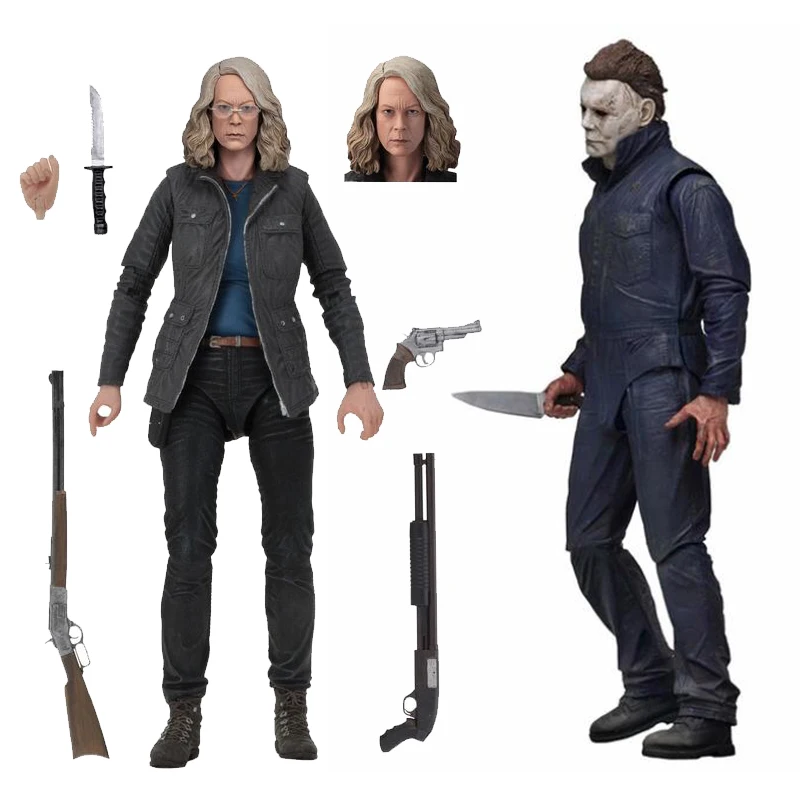 NECA Halloween Ultimate Laurie Strode Michael Myers Pumpkin With LED Light PVC - £30.41 GBP+