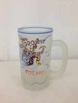 Na Zdrowie Polka Zbojnicki Frosted Glass Beer Piwo Vintage Mug - £7.84 GBP