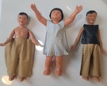 Native American Indian Male Figures Celluloid Dolls Vintage VTG Lot of 3 - £23.94 GBP