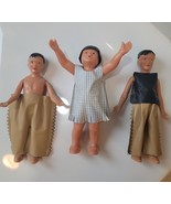 Native American Indian Male Figures Celluloid Dolls Vintage VTG Lot of 3 - £23.42 GBP