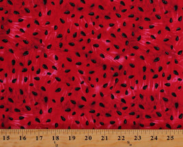 Cotton Watermelon Seeds Fresh Fruit Summer Picnic Food Fabric Print BTY D776.58 - £11.95 GBP