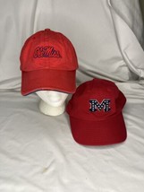 Starter Hatworld-Lids Ole Miss Rebels Mississippi Hat Lot X2 Red Snapback - £8.88 GBP