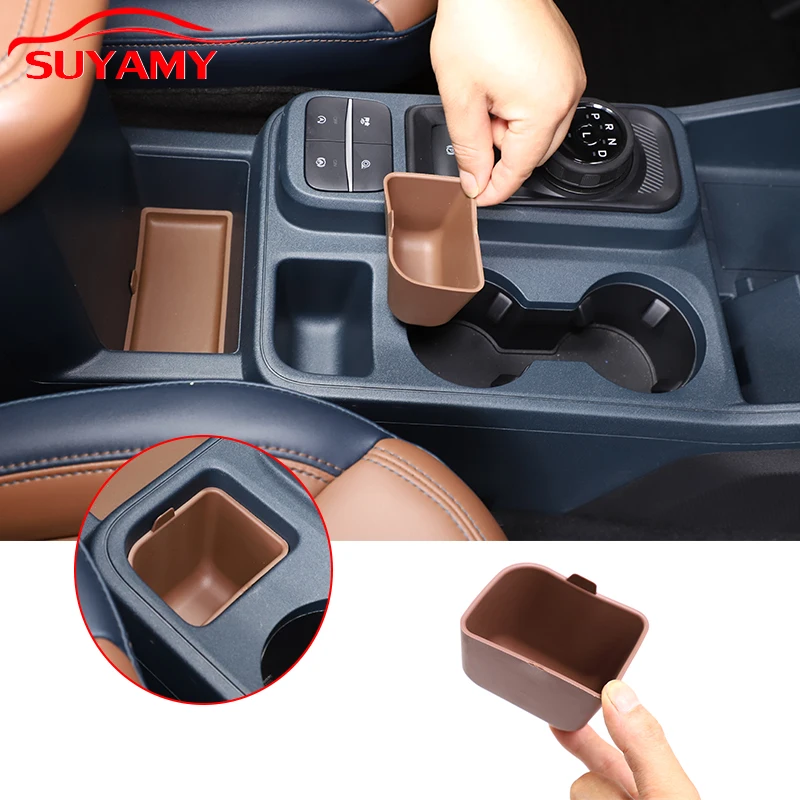 For Ford Maverick 2022-2024 Brown/Black TPE ABS Car Center Console Cup Holder - £23.89 GBP+