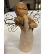 Demdaco Willow Tree 2009 Angel Of Friendship Angel Holding Puppy By Susa... - $9.85