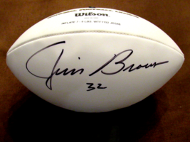 JIM BROWN # 32 CLEVELAND BROWNS HOF SIGNED AUTO WILSON NFL FOOTBALL JSA ... - $593.99