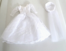 Modern Mary Hoyer Embroidered Bride Gown &amp; Hat/Veil for 13&quot; Doll - £51.90 GBP