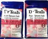 2 Dr Teals Pure Epsom Salt Soaking Solution Rose Essential Oil Calm &amp; Se... - £27.53 GBP
