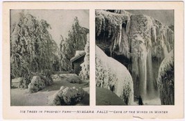 Postcard Ice Trees Prospect Park Niagara Falls Cave Of The Winds In Winter - £3.10 GBP