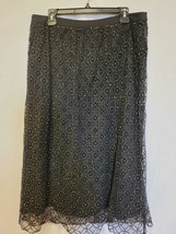 MSRP $99 BAR III Womens Skirt Black Gold Size L - $30.48