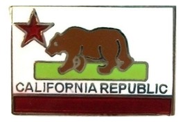 California Republic State Flag Outline Hat Tac or Lapel Pin - $6.25