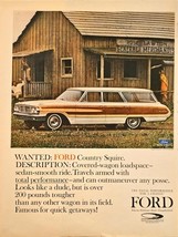 Ford Covered wagon loadspace sedan smooth ride Ford 1964 Vintage Print Ad - $199.95 MXN