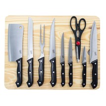 Gibson Home Wildcraft 10 Piece Cutlery Set with Wooden Cutting Board - $56.93
