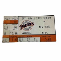 5/1/1993 New York Mets @ San Diego Padres Ticket Dwight Gooden Win #145 ... - £15.73 GBP