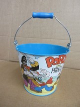 Vintage Popeye Wimpy Olive Oyl Pirate Schylling Tin Pail Sand Bucket  25 - £29.13 GBP