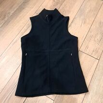 Ibex Vest Womens sz XS x-small Black Zque Merino Wool Blend Full Zip Jacket - $72.00