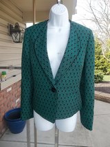 Nwot Kasper Green&amp;Black Shape Blazer 6 - £19.65 GBP