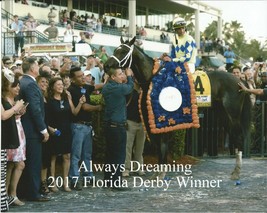 2017 - ALWAYS DREAMING in the Florida Derby Winners Circle - 10&quot; x 8&quot; - £16.03 GBP
