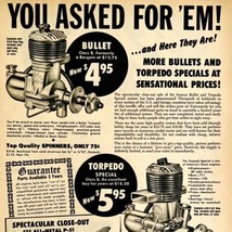 1949 Aviation Miniature Motors Model Airplane Advertisement Torpedo and ... - $25.98