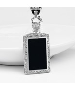 S925 Black Jade Lucky Medal Real Authentic Feicui Zircon Tiger Pendant N... - £80.10 GBP