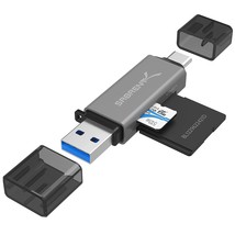 SABRENT USB 3.0 and USB Type-C OTG Card Reader Supports SD, SDHC, SDXC, ... - £15.61 GBP