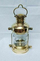 14&quot;Antique brass anchor oil lamp maritime nautical décor Christmas gift - £75.16 GBP