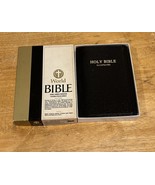 Holy Bible World Self Pronouncing type Young Folks Black KJV Bound Upsid... - $39.59