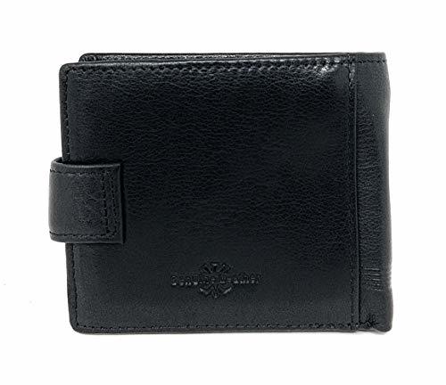 Texas West Genuine Plain Leather Men's RFID Short Bifold Buckle Wallet in 2 colo Item image 8