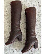 Vintage Barbie Mattel Brown Lace Up Boots - $1.97