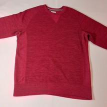 Champion Men's Red Cotton Blend Sweatshirt V-Notch Trim Shirt Size Large image 9