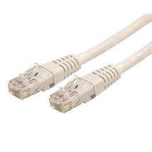 StarTech.com White Molded RJ45 UTP Gigabit Cat6 Patch Cable - 50 Feet (C6PATCH50 - £22.17 GBP