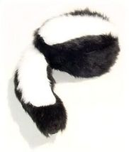 Skunk Hat  Faux Fur &amp; Tail Cap Warm Soft S-XL Size  Mountain Men Coon Cr... - $29.00