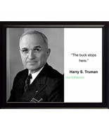 PRESIDENT HARRY S. TRUMAN THE BUCK FAMOUS QUOTES PUBLICITY PHOTO - €8,15 EUR