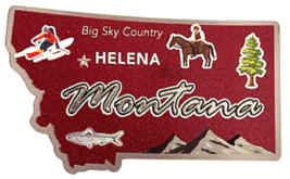 Montana The Big Sky Country State Foil Fridge Magnet - £5.17 GBP