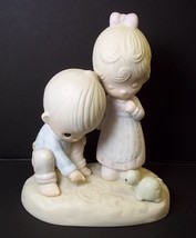 Precious Moments bisque porcelain figurine Thou Art Mine Jonathan &amp; David 1979 - £11.10 GBP