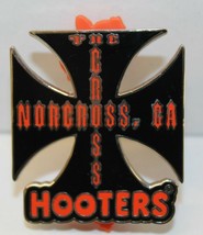 HOOTERS RESTAURANT BIKER&#39;S BLACK CROSS/RED LETTERS NORCROSS GA MOTORCYCL... - $17.99