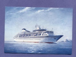 Postcard Royal Cruise Line MS Crown Odyssey Ocean Liner Ship Boat - £2.35 GBP