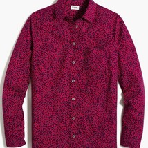 J Crew Signature Fit Button-up Stretch Cotton Poplin Red/Black Shirt Size Small - £23.74 GBP