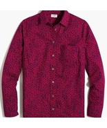 J Crew Signature Fit Button-up Stretch Cotton Poplin Red/Black Shirt Siz... - £23.66 GBP