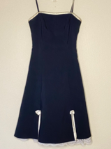 Vintage 90s Byer Too! fit flare sleeveless black white size 7 USA made - £39.86 GBP