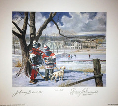 Let&#39;s Ask Lithograph, Signed by Johnny Bower &amp; Jean Beliveau - $90.00