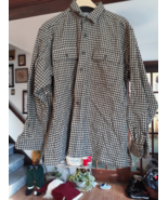 Polo Ralph Lauren Shirt Men Large Black and White Wool-Nylon Plaid Adult... - $368.57 MXN