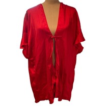 Victoria&#39;s Secret Satin Pajama Robe One size New Red &quot;Love&quot; NWT One Size - £18.11 GBP