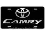 Toyota Camry Inspired Art Gray on Black FLAT Aluminum Novelty License Ta... - £14.30 GBP