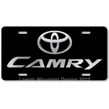 Toyota Camry Inspired Art Gray on Black FLAT Aluminum Novelty License Tag Plate - £14.36 GBP