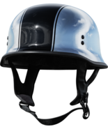 HIGHWAY 21 - 9mm German Beanie Helmet, Chrome/Black Striping, 5X-Large - $99.95