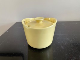 Arabia Pottery Finland Teema Yellow Kaj Frank Lidded Jam Dish or Sugar Bowl - $48.51