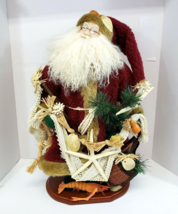 Seashore Santa Claus Figurine 21&quot; nautical Christmas - £33.62 GBP