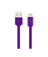REIKO FLAT MICRO USB DATA CABLE 3.2FT IN PURPLE - $82.04 CAD